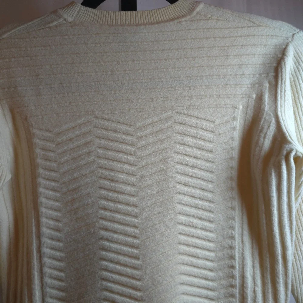 Theory Hannalor Wool Rib Sweater Petite P Cream Quiet Luxury Minimalist‎